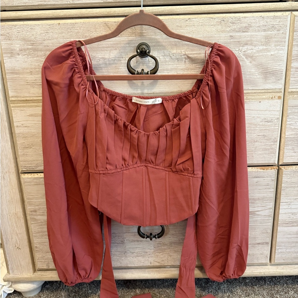 Rust alterd state blouse